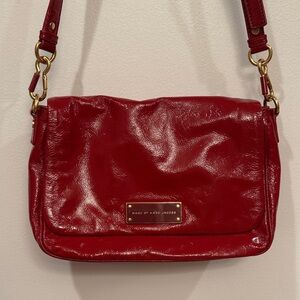 Marc Jacobs Cherry Red Patent 100% Cow Leather Shoulder Bag